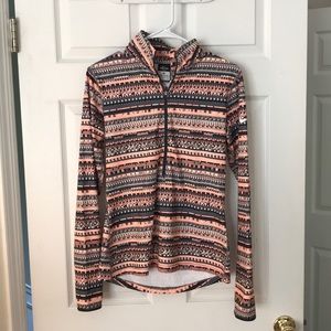 Peach and gray Nike quarter zip